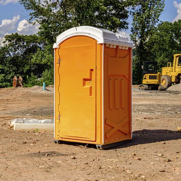 how often are the portable toilets cleaned and serviced during a rental period in Rock MI